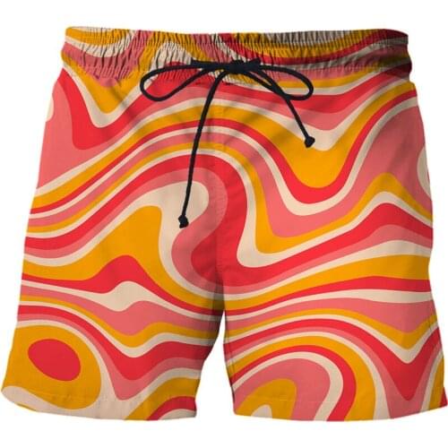 Abstract pattern 3D Print Short Funny Men Casual Streetwear Beach Shorts Fashion Swimwear Pants Board Short Bottoms 2021 NEW