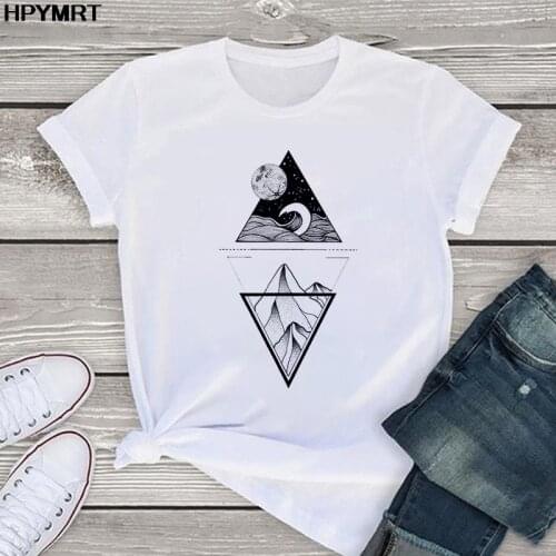 Summer Aesthetic art Graphics T-shirt Women Vintage Harajuku T shirt Short Sleeve tshirt femme Clothes Fashion Tops Tee Female