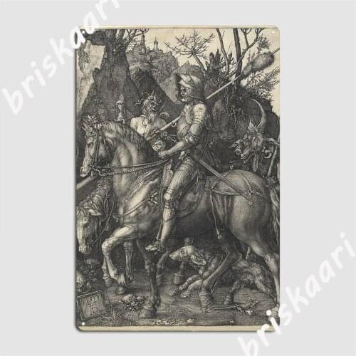 Knight, Death And The Devil Metal Signs Wall pub Home personalized Garage Decoration Tin sign Posters
