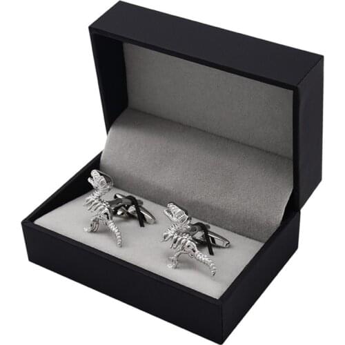SAVOYSHI Fashion Silver color Dinosaur Cufflinks for Mens High Quality Novelty Animal Cuff links Halloween party gifts Jewelry