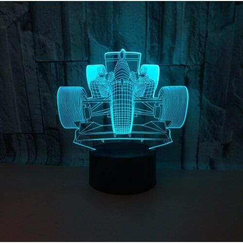 Source Racing Car 7 Color 3d Nightlight Touch Remote Control Table Moderne Desk Lamp Decorative 3d Small Table Lamp