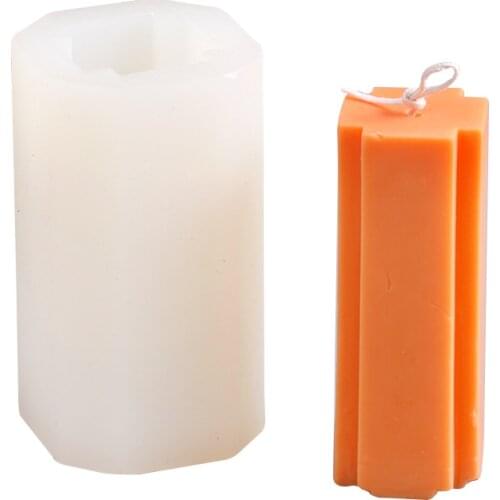 New Candle Mould Geometric Building Block Shaped Silicone Scented Candle Mold