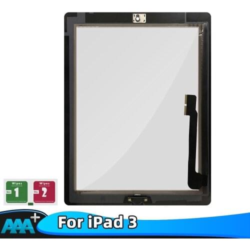 NEW For iPad 3 A1430 A1416 A1403 Touch Screen LCD Touch Screen Digitizer Front Glass Panel With/No Key Button Replacement