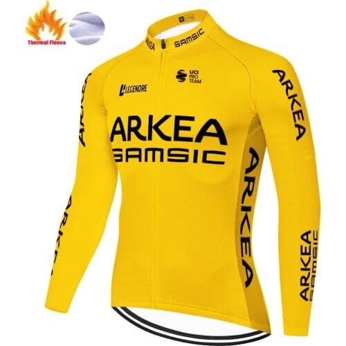 New cycling jersey winter TEAM ARKEA uniforme ciclismo hombre jersey ciclismo bike winter fleece long sleeve Cycling jersey