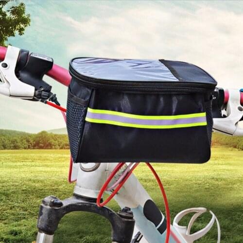 20 Inch Large Capacity Polyester Bike Bicycle Front Basket Durable Waterproof Tube Handlebar Bag Outdoor Sport Accessories Hot