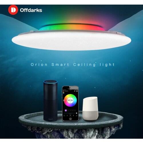 OFFDARKS Smart Modern LED Ceiling Light RGB 48W/60W Dimming Color wifi voice control for living room bedroom kitchen ceiling lam