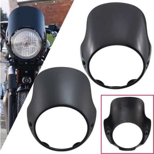 Retro Cafe 7.5" Headlight Fairing Flyscreen Headlamp Surround Windscreen For Triumph Bonneville T100 Thruxton Monster CB150