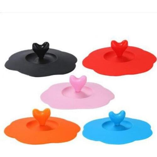 Silicone Cup Lid Clip Food-grade Reusable Leakage-proof Heat-resistant Safe Healthy Cups Lids 5pc/lot