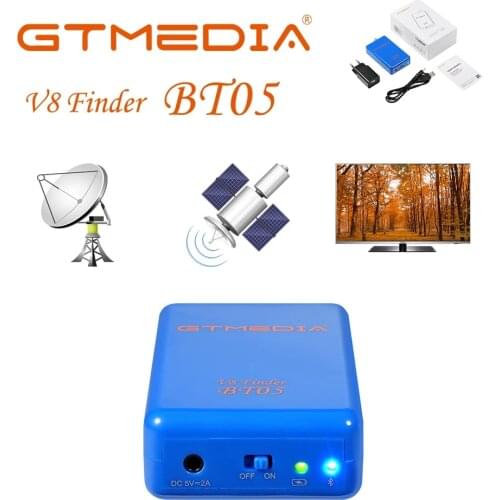 V8 Finder BT05 GTmedia DVB Finder DVB-S2 Built-in Lithium Battery 2200mAh Support LNB BT support Android / IOS