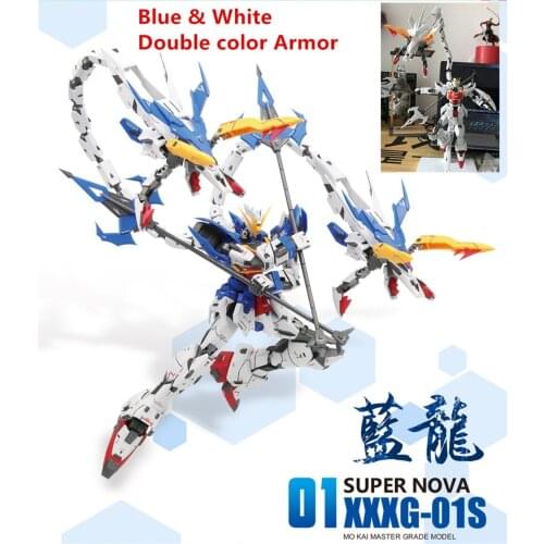 SN model 1:100 MG XXXG-01S Blue & White double color armor Altron Nataku Mo Kai DC008