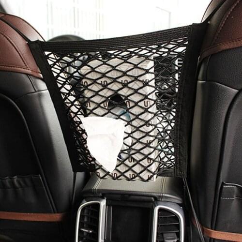 Car seat storage bag elastic mesh storage mesh bag for SEAT Ibiza Leon Toledo Arosa Alhambra Exeo FR Supercopa Mii Altea Cordoba