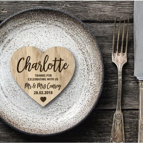 Wedding Place Cards - Wedding Name Card - Wedding Favor for Guest - Rustic Wooden Place Setting Favour - Wedding Table Name Sett