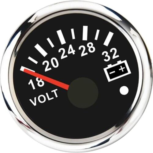 52MM Universal Voltmeter Car Boat Digital Voltage Gauge 18-32V Motorcycle Truck Yacht Vessel, 2