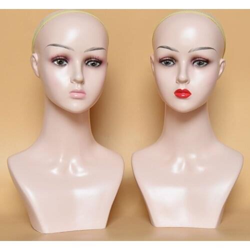 Women PVC Head Mannequin Fashionable Style Head Model Hot Sale