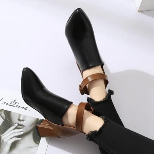 2021new Splicing Riding Boots Fashion Calf Mid-tube Boots Platform Wedges Ethnic Style Short Boots Casual Winter Women Shoes