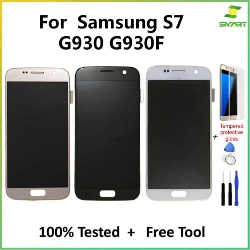 For Samsung Galaxy S7 G930 TFT LCD Display LCD Touch Screen Digitizer Assembly For Samsung Galaxy S7 G930 G930F G9300 SM-G930F