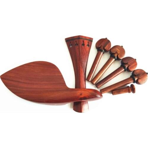 1 set new rosewood Violin parts 4/4, tailpiece, chinrest, pegs, endpin