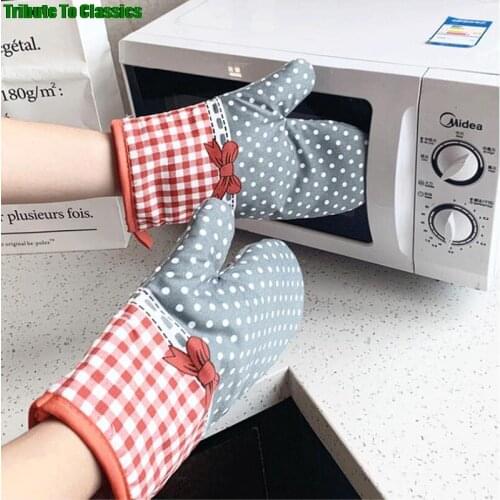 1 Pc Cotton Fashion Kitchen Pad Cooking Microwave Baking BBQ Oven Potholders Oven Mitts Kitchen Gloves Mitts