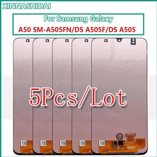 5 Pcs LCD Display For Samsung Galaxy A50 SM-A505FN/DS A505F/DS A505 LCD Display Touch Screen Digitizer Assembly Replacement