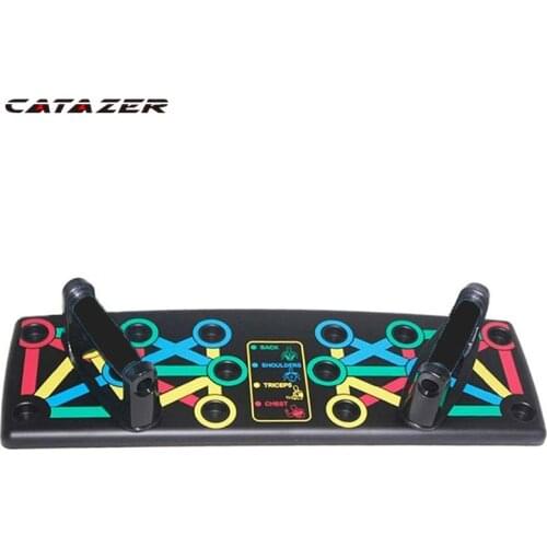 9 In 1 Push Up Board with Instruction Print Body Building Fitness Exercise Tools Men Multifunctional Fitness Equipment Board