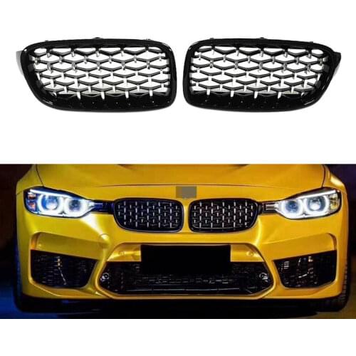 Diamond Style Front Grill Grille fit For 3 Series F30 F31 F35 2014-2018 51137263481,51137260497,51137255411,51137263479