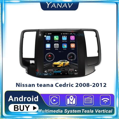 2 din Android car autoradio Tesla style stereo for Nissan teana Cedric 2008-2012 car video multimedia touch screen DVD player