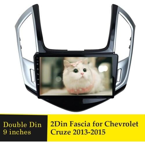 Double Din Radio Fascia for CHEVROLET CRUZE 2013-2015 Stereo DVD Player GPS Panel Dash Refitting Installation Trim Frame Bezel