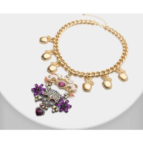 Amorita boutique Exaggerated skeleton elephant necklace