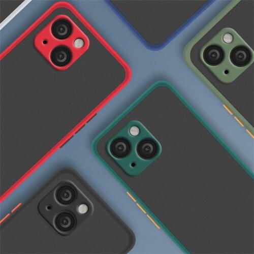 For Apple iPhone 13 Case for iPhone 13 12 11 Pro Max Coque Silicone Matte Translucent Shockproof Bumper Cover For iPhone 13 12