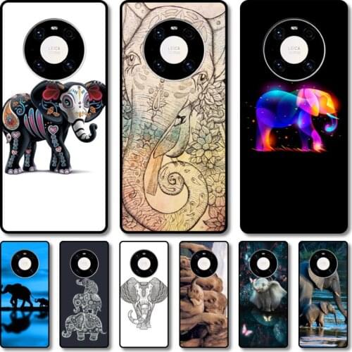 Lovely elephant Phone Case For Huawei mate 40 30 10 20 40 8 9 Lite Z Pro RS black cell shell