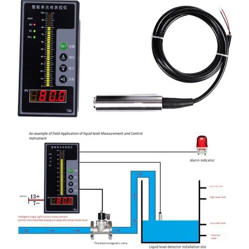 Liquid Level Sensor, 4-20MA Level Transmitter Stainless Steel Liquid Level Sensor Input Type