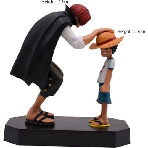 13-15cm Luffy Shanks Action Figures Anime PVC Collection Model Christmas Gift Toy One Piece Dolls for Children