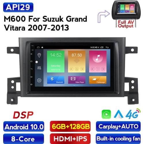 6+128G HD Android 10 Head Unit For SUZUKI GRAND VITARA 2005-2015 Radio Audio Car GPS Multimedia Player 2DIN Carplay AUTO