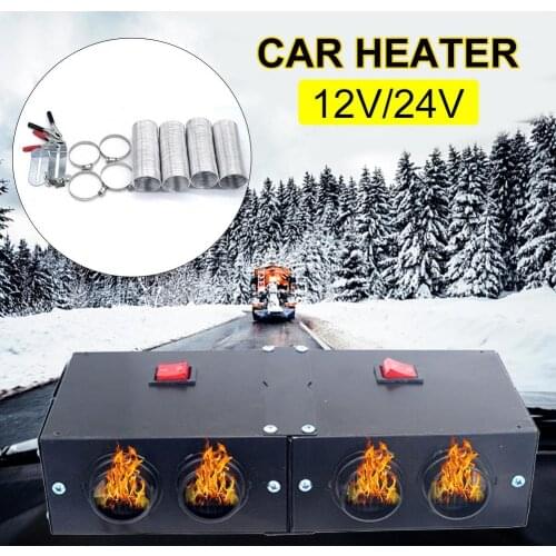 80% Hot Sell 12/24V 800W Four Hole Fast Heating Car Truck Vehicle Air Fan Heater with Switch