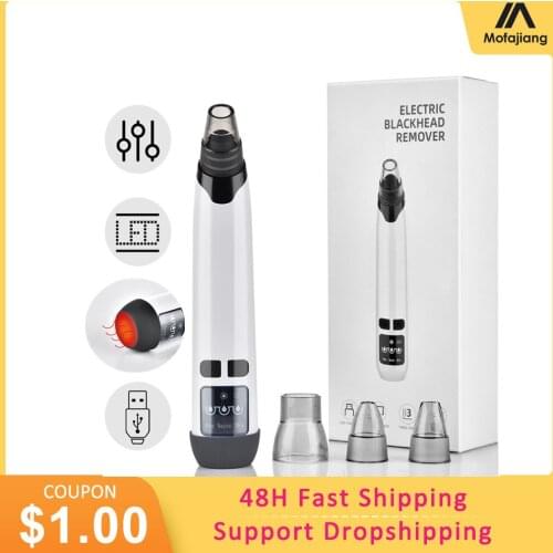 Hot Compress Blackhead Remover Vacuum Suction Acne Pore Cleaner Electric Nose Face Deep Cleansing Skin Care Device Birthday Gift