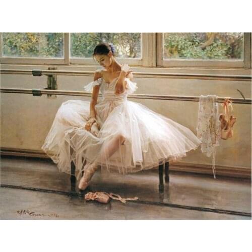 HD Painting Canvas Print A Ballerina at rest for Home Decoration Unframed Painting Wall Art Picture on Canvas-High Definition