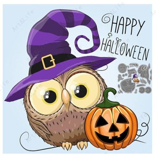 Halloween Night Owl 2021 Metal Cutting Dies Hot New Animal Stencils for Making Scrapbooking Album Embossing Stamp and Cut Die