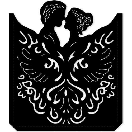 Hemere Kissing Couple Invitation Metal Cutting Dies Scrapbooking Photo Album Embossing Paper Decorative Crafts Die Cut 2019 new
