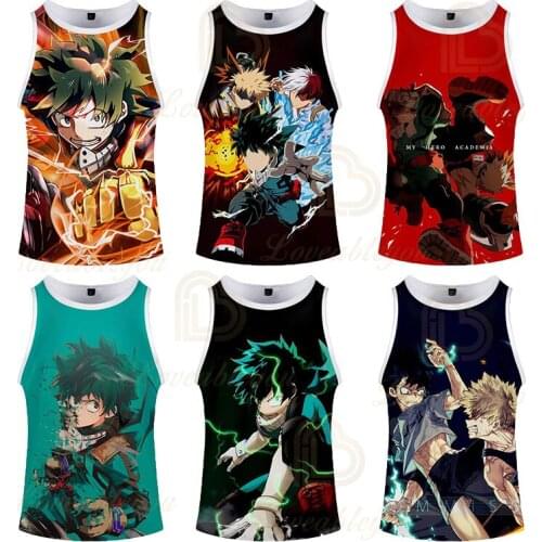 My Hero Academia 13 Color Sleeveless Shirts Tank Top Unisex Fitness Summer Shirts Singlet Bodybuilding 3d Print Vest Tops