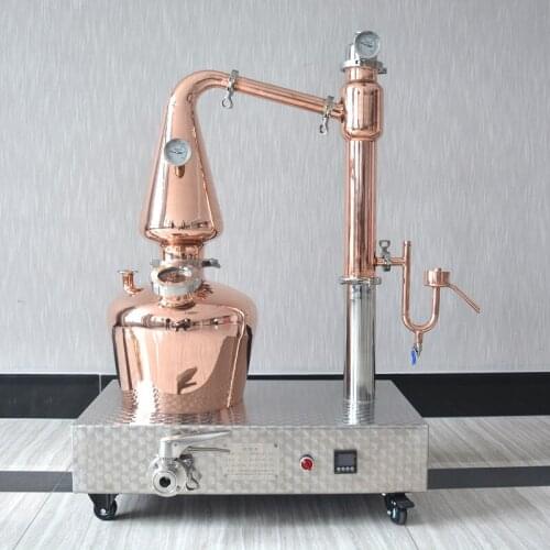 TP2 Copper Kettle Type Distillation Equipment 20L Distillers Whisky Brandy Gin Household Make Wine Small-Scale Laboratory