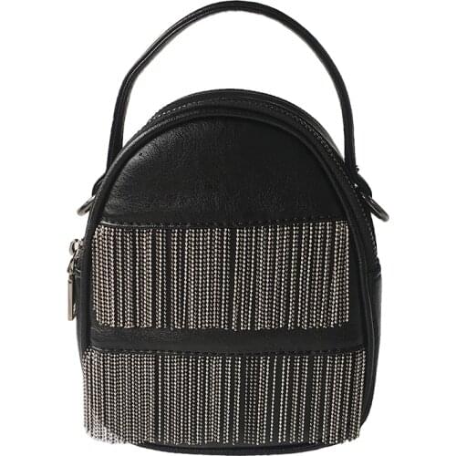 Double tassel mini bag 2019 new Japan and South Korea wild cool multi-layer single shoulder slung small bag handbag tide