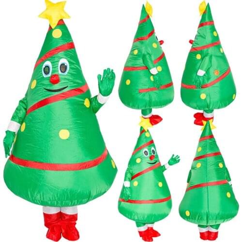 Inflatable christmas tree costumes for adult Xmas Tree Cartoon Cosplay Party Funny Dress