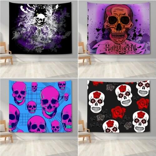 3D Skull Wall Hanging Tapestry Blanket Bedroom Horrible Style Wall Tapestry Background Cloth For Living Room Home Dorm Decor