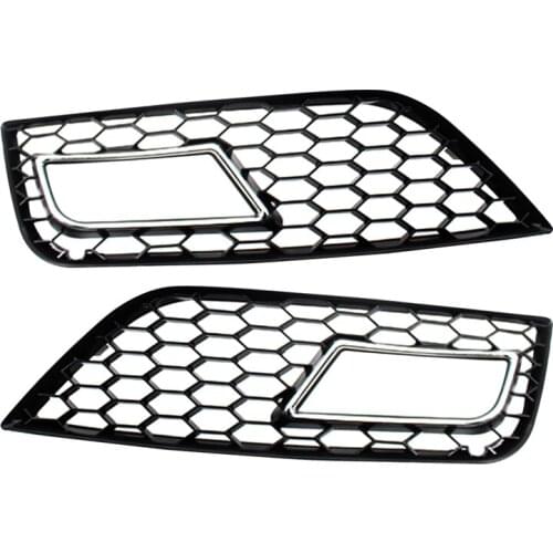 Front Lower Bumper Grill Refitting Fog Light Grille for - A4 RS4 B8 B9 2013 2014 2015 8K0807681K 8K0807682K