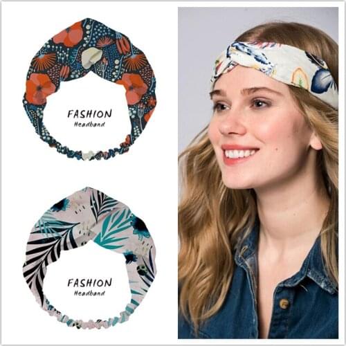 2021 Women Floral Bandanas HairBands Turban Headwear Head Wrap Women Hair Accessories for Women girls Hair Bands ladies Hoop