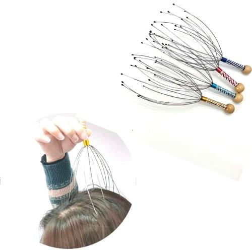 Head Relax Massager Healing Neck Claw Massage Anti-stress Pain Relief Scalp Relax Spa Headache Stimulate Blood Circulate Tool