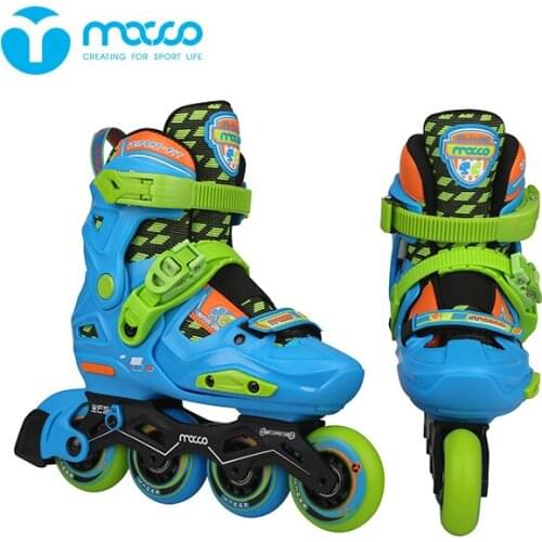 Macco lock wheel childrens roller skates outdoor sports adjustable 27-38 Europe Size Child Kids Boy Girls S6 Comprehensive