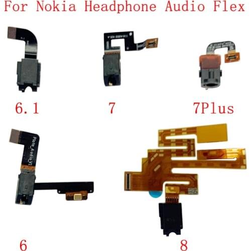 Earphone Headphone Audio Jack Flex Cable For Nokia 6 7 8 6.1 7Plus Headphone Audio Replacement Parts