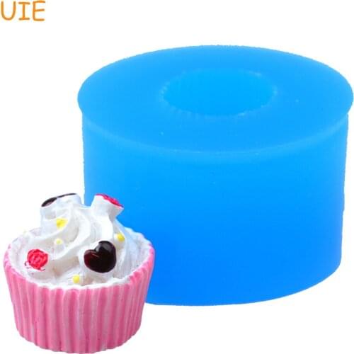 GYL470U 14.4mm Cupcake Ice Cream Silicone Mold - for Kitchen Baking Tools, Cake Decoration, Fondant, Resin Clay, Soap Wax Mold