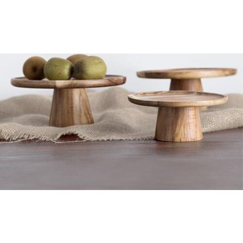 Fruit Plate Japanese Style Solid Wood Dried Fruit Candy Dessert Cake Tray Dessert Table Light Luxury Ornaments Ins